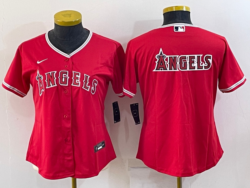 Youth Red Los Angeles Angels Team Big Logo Stitched Jersey